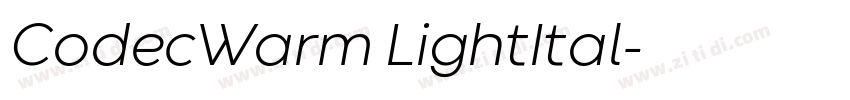 CodecWarm LightItal字体转换